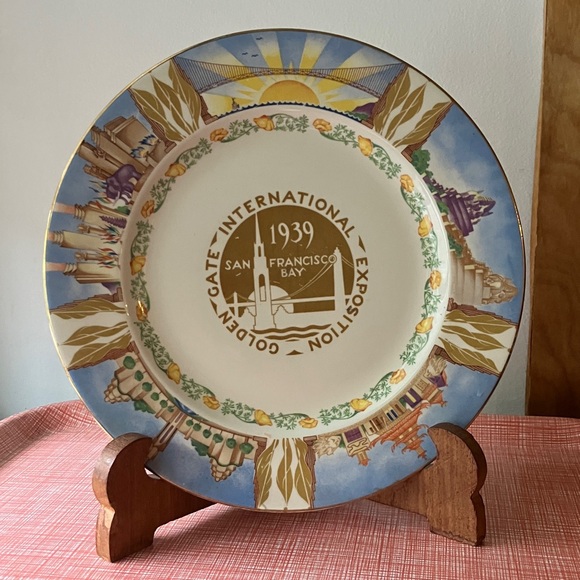 1939 World’s Fair Golden Gate Int’l Exposition Plate Homer Laughlin Art Deco - Picture 16 of 16